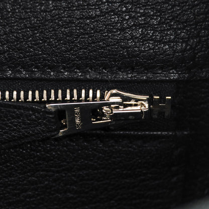 Hermes Taurillon Clemence Horseshoe Birkin 40 Black Graphite 10 of 22