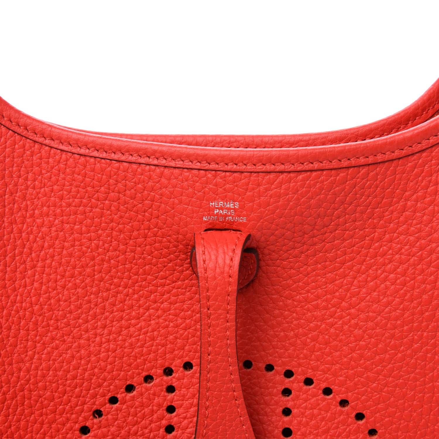 Hermes Taurillon Clemence Evelyne TPM Rouge De Coeur 7 of 11