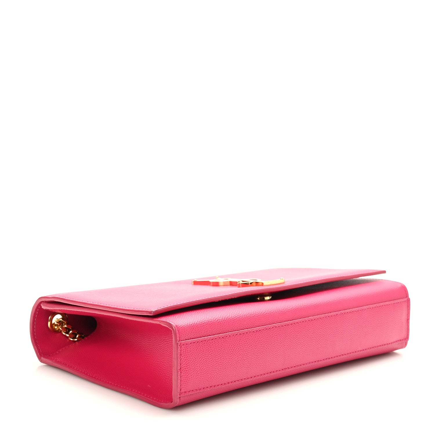 Saint Laurent Grain De Poudre Medium Monogram Kate Satchel Lipstick Fuchsia 4 of 10