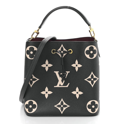 Louis Vuitton Empreinte Monogram Giant Neonoe MM Black Beige 3 of 9
