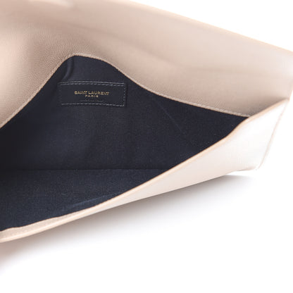 Saint Laurent Grain De Poudre Uptown Pouch Dark Beige 4 of 7