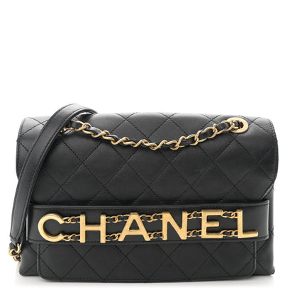 Chanel Calfskin Quilted Enchained Flap Black 1 of 10