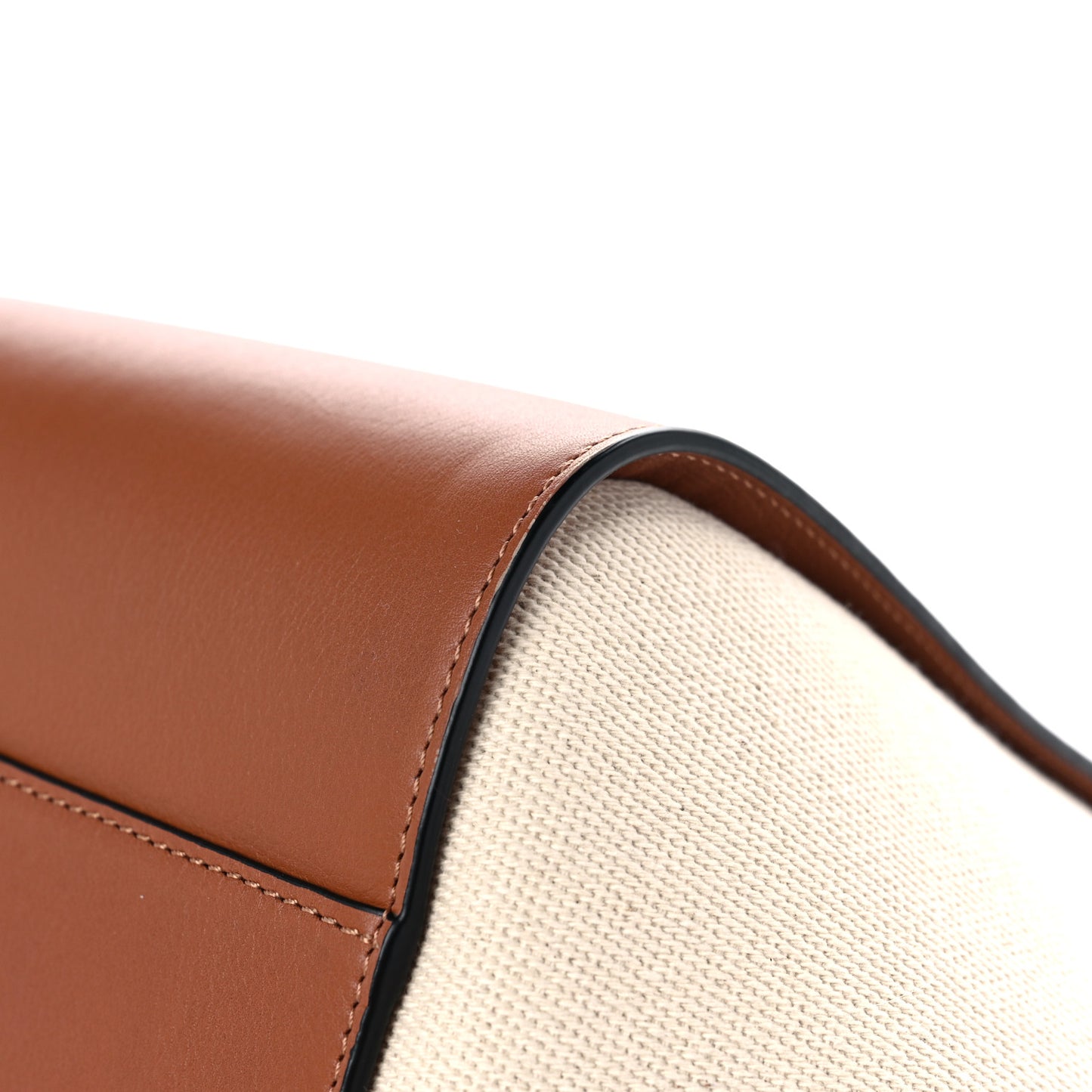 Calfskin Canvas Medium Hammock Shoulder Bag Natural Tan