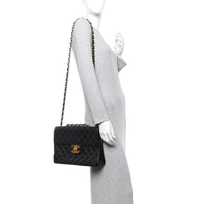 Chanel Lambskin Quilted Jumbo Single Flap Black 2 of 16