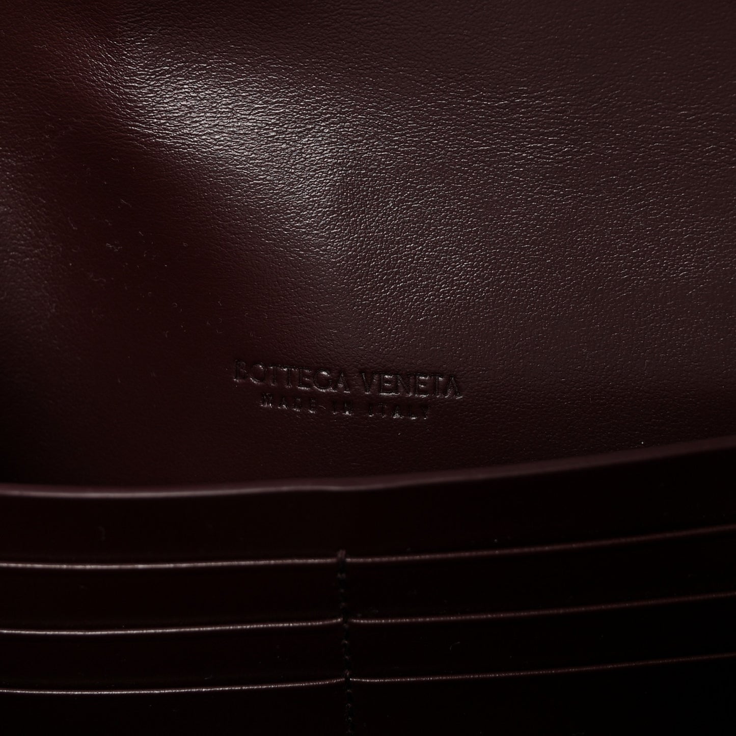 Nappa Intrecciato Long Andiamo Top Handle Clutch Dark Barolo