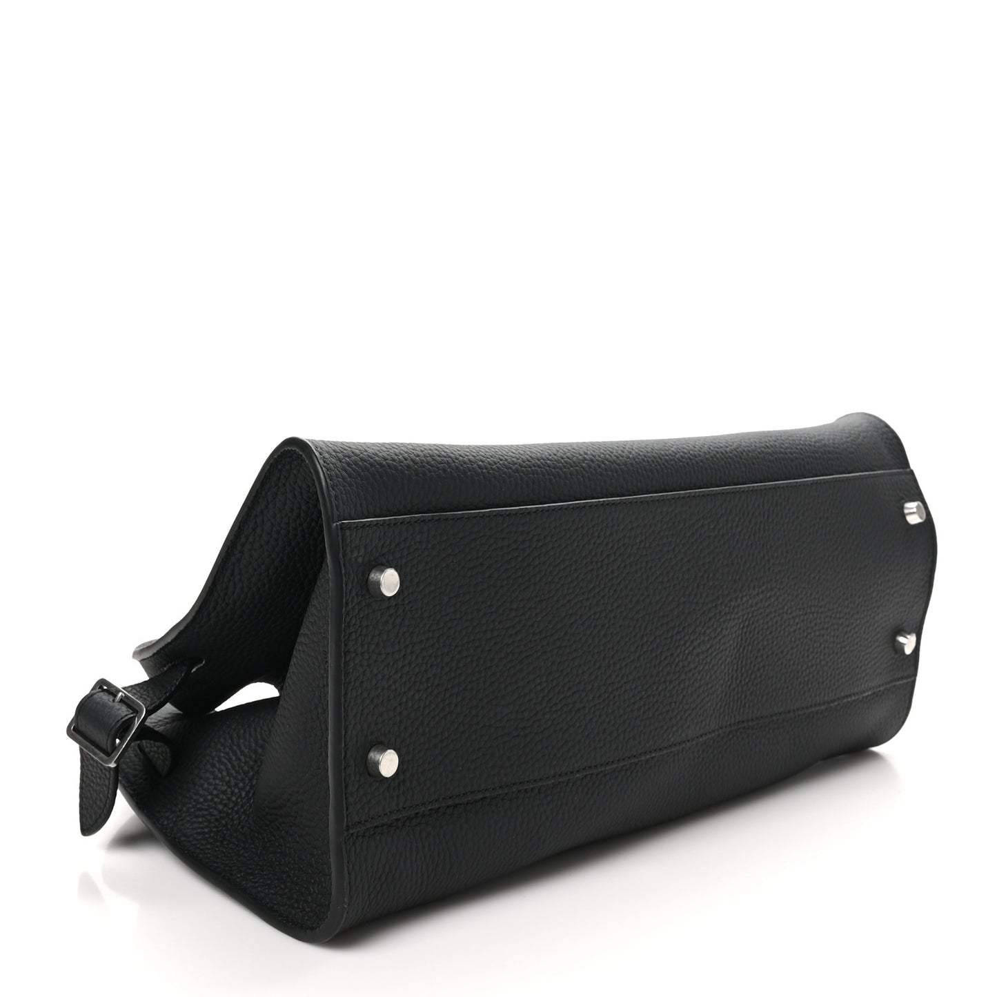 Grained Calfskin Margaux Shoulder 12 Black