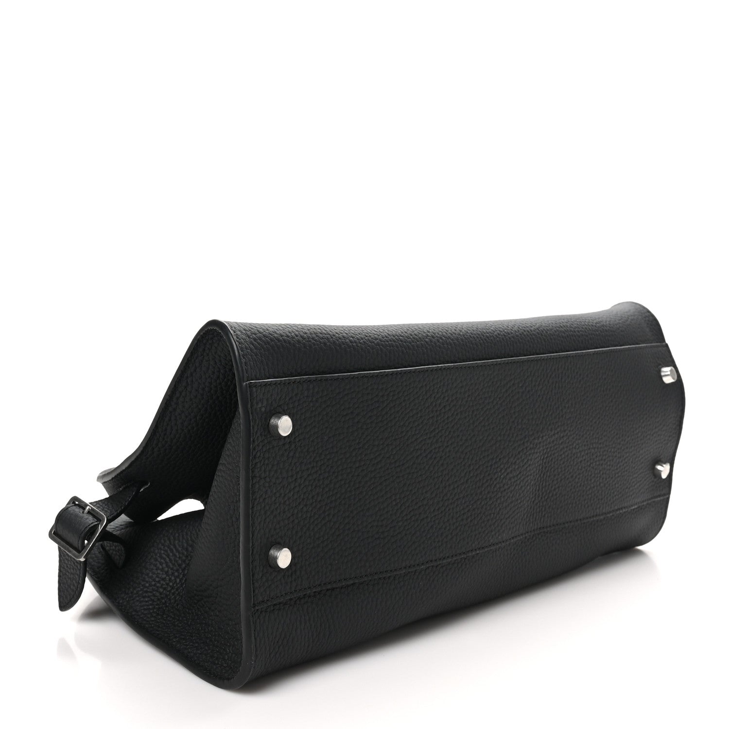 The Row Grained Calfskin Margaux Shoulder 12 Black 4 of 9