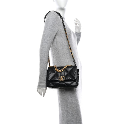 Chanel Goatskin Quilted Medium Chanel 19 Flap Black 2 of 10
