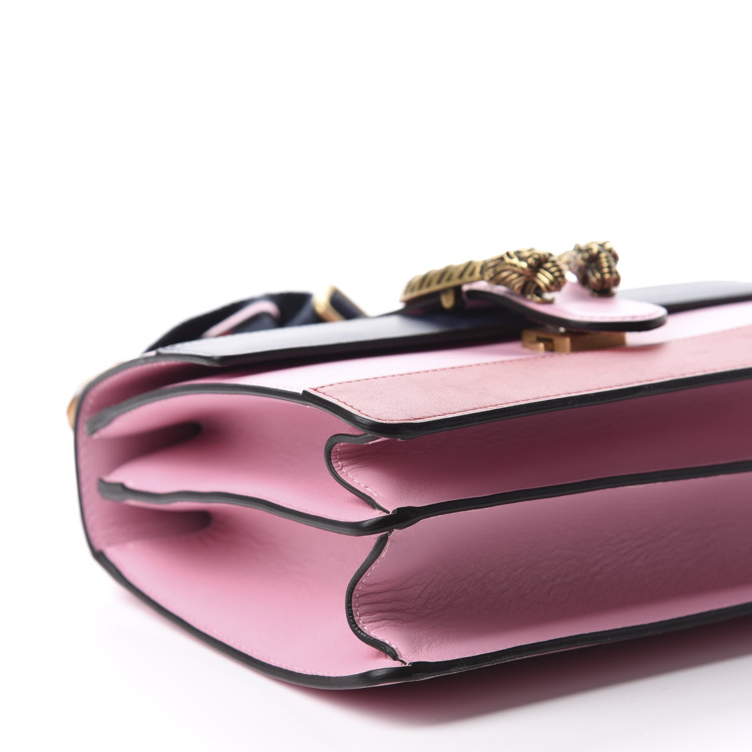 Gucci Moon Calfskin Web Medium Dionysus Bamboo Top Handle Bag Sugar Pink Blue Agata Hibiscus Red 6 of 10