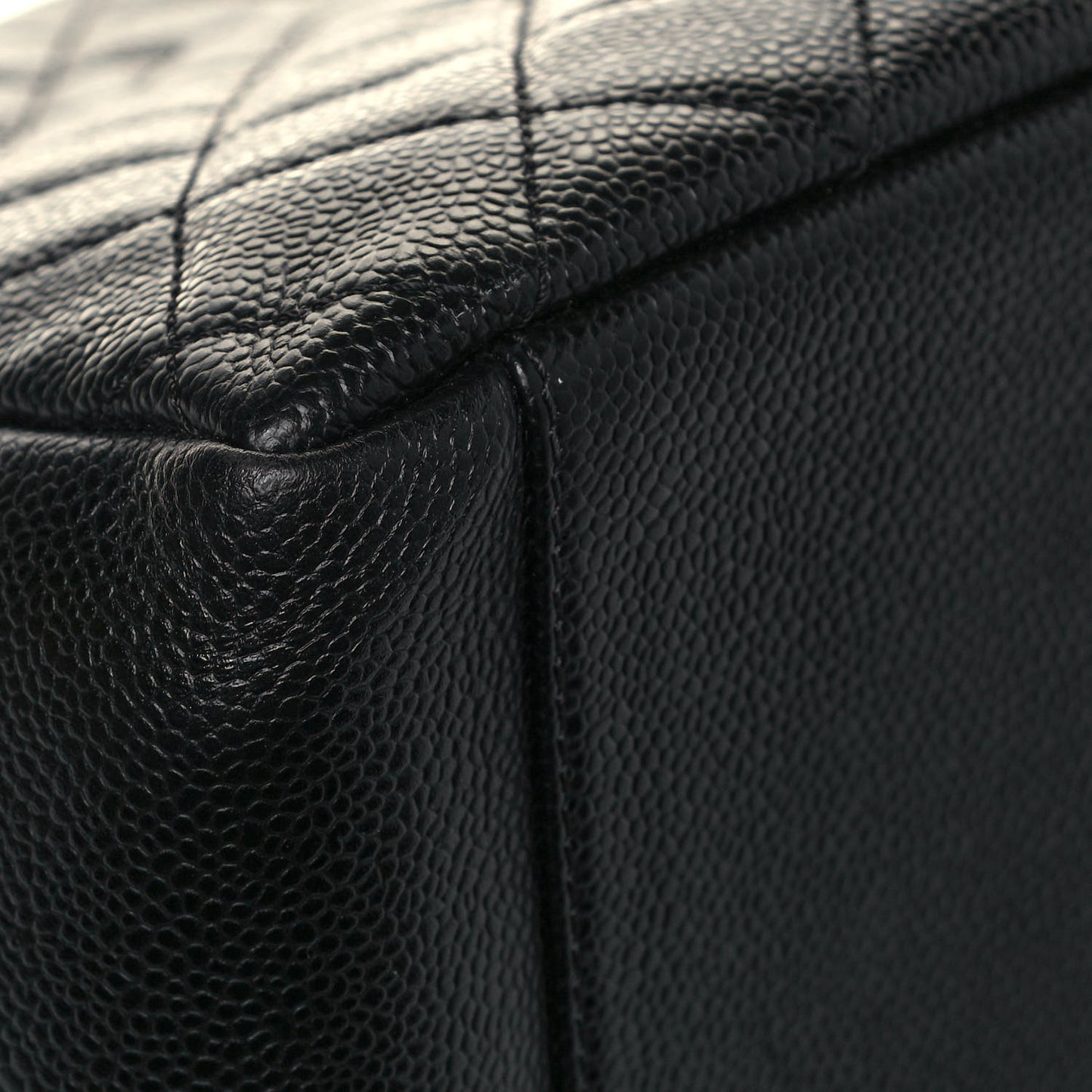 Caviar Quilted Grand Shopping Tote GST Black