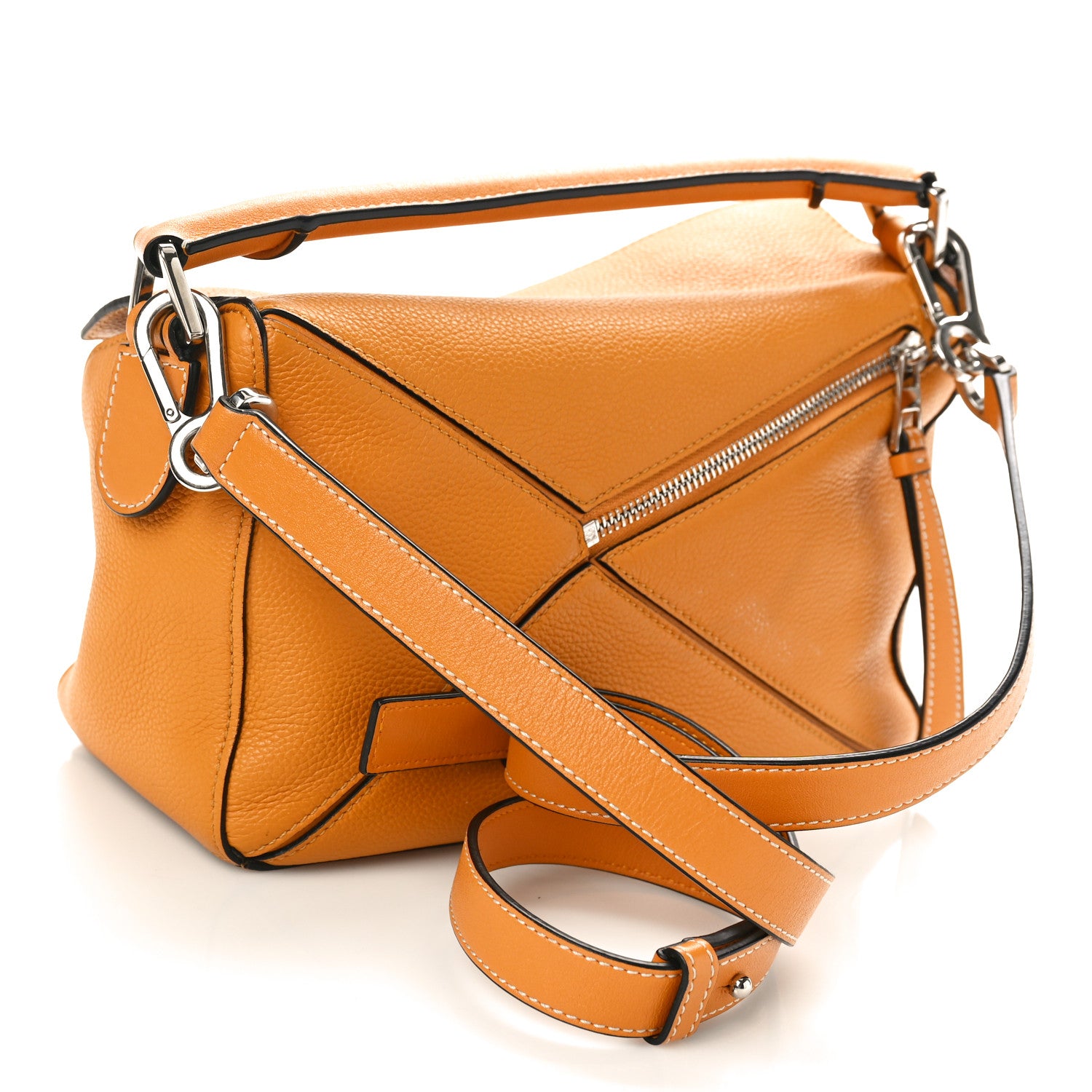 Loewe Grained Calfskin Small Puzzle Bag Sunflower 3 of 11