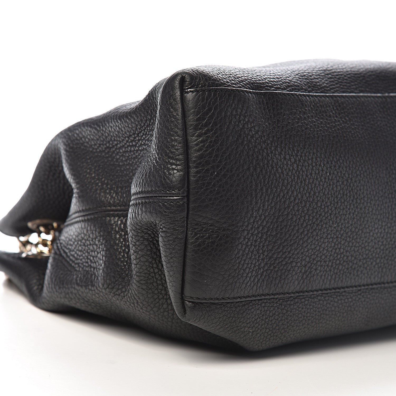 Gucci Pebbled Calfskin Medium Soho Chain Shoulder Bag Black 12 of 14