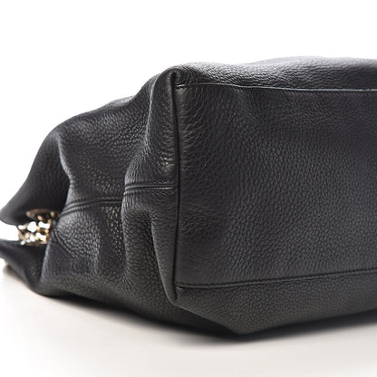 Gucci Pebbled Calfskin Medium Soho Chain Shoulder Bag Black 12 of 14