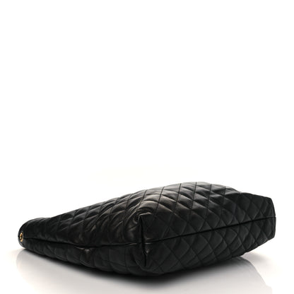Saint Laurent Lambskin Quilted Maxi Icare Shopping Tote Black 5 of 7