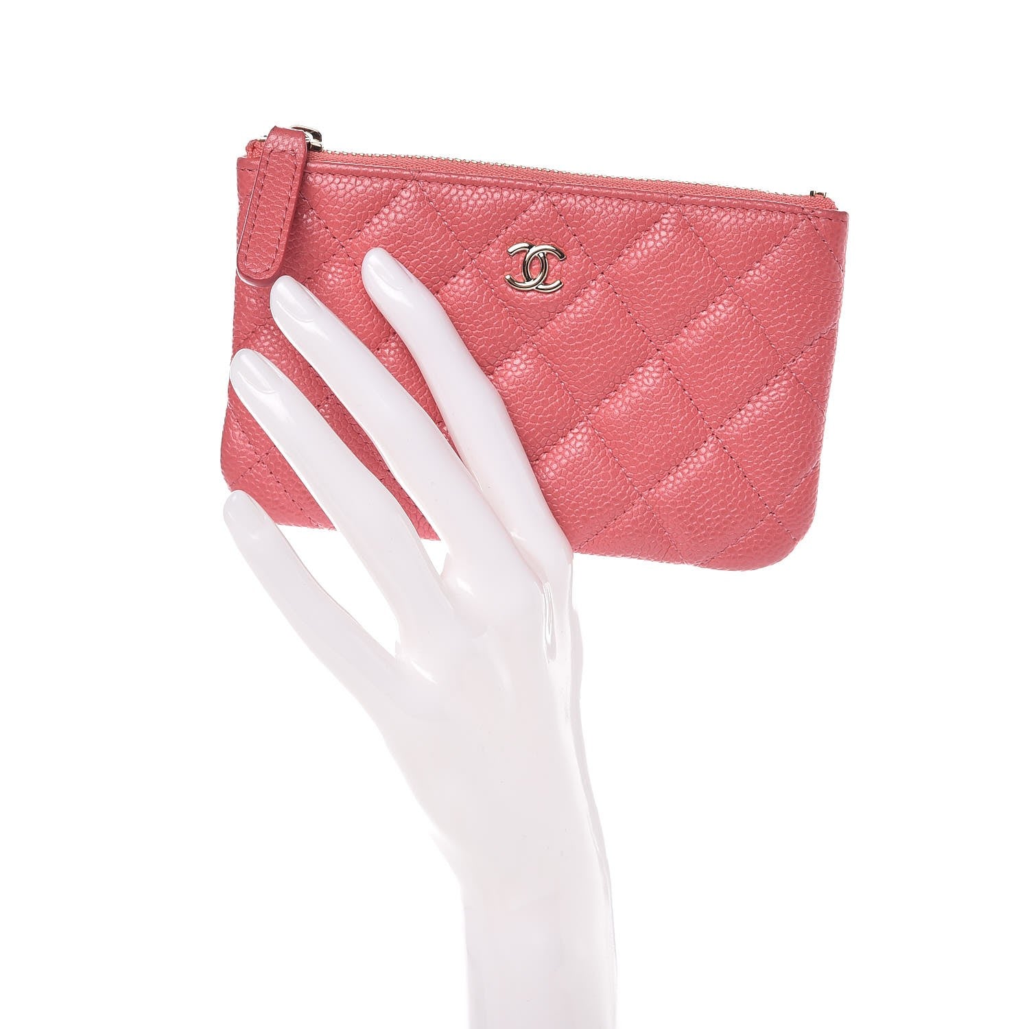 Chanel Caviar Quilted Small Cosmetic Case Pink 2 of 8
