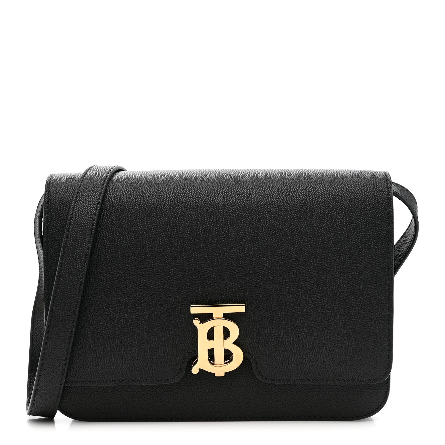 Burberry Grained Calfskin Medium TB Bag Black 1 of 9