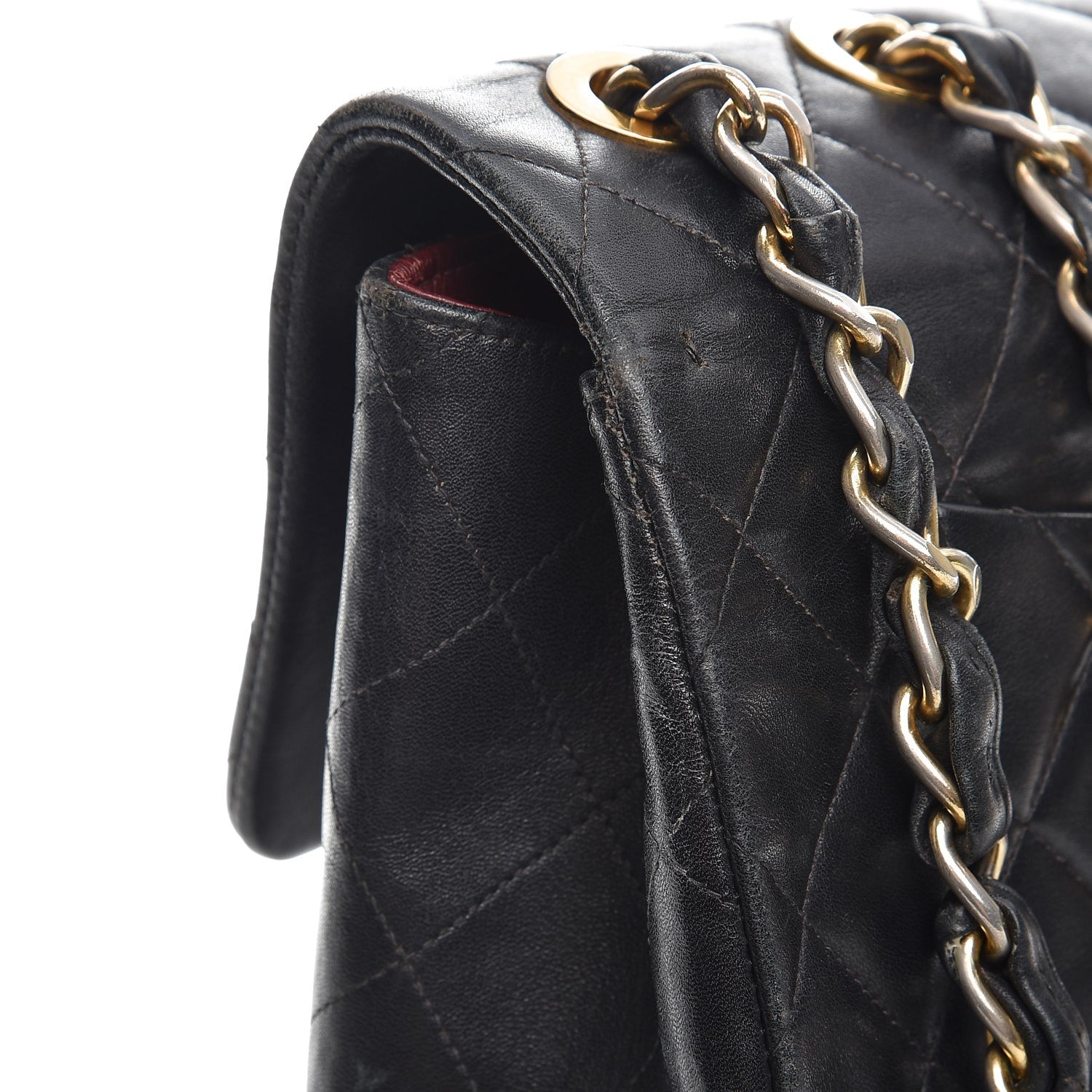 Chanel Lambskin Quilted XL Jumbo Single Flap Black 10 of 16