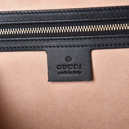 Gucci Suede Patent GG Web Medium Ophidia Top Handle Dome Bag Black 6 of 7