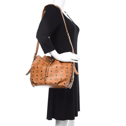 MCM Visetos Essential Drawstring Bucket Bag Cognac 2 of 11
