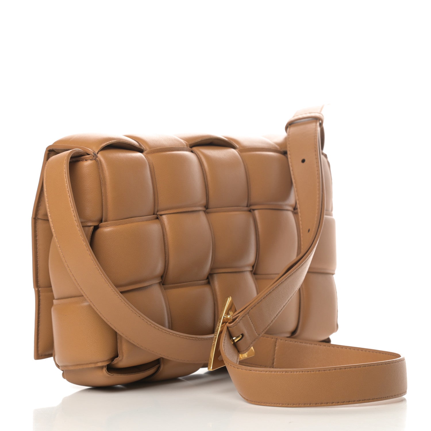 Bottega Veneta Nappa Maxi Intreccio Padded Cassette Crossbody Bag Caramel 3 of 12