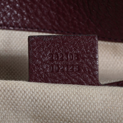Gucci Pebbled Calfskin Large Soho Shoulder Bag Bordeaux 7 of 9