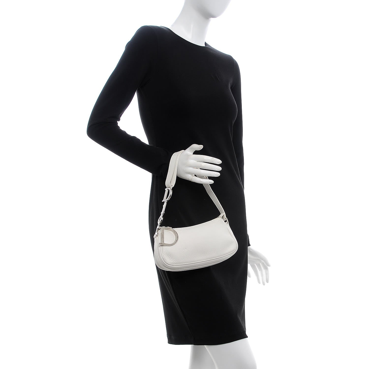 Christian Dior Calfskin Shoulder Bag White 2 of 15