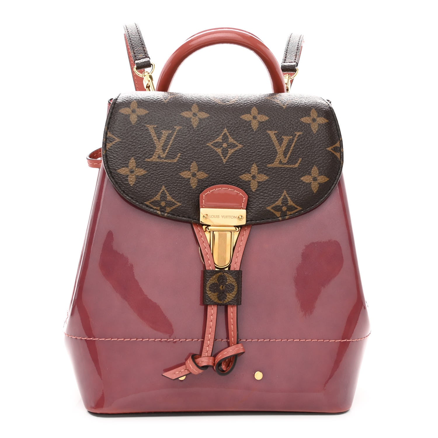 Louis Vuitton Patent Monogram Hot Springs Backpack Vieux Rose 1 of 10