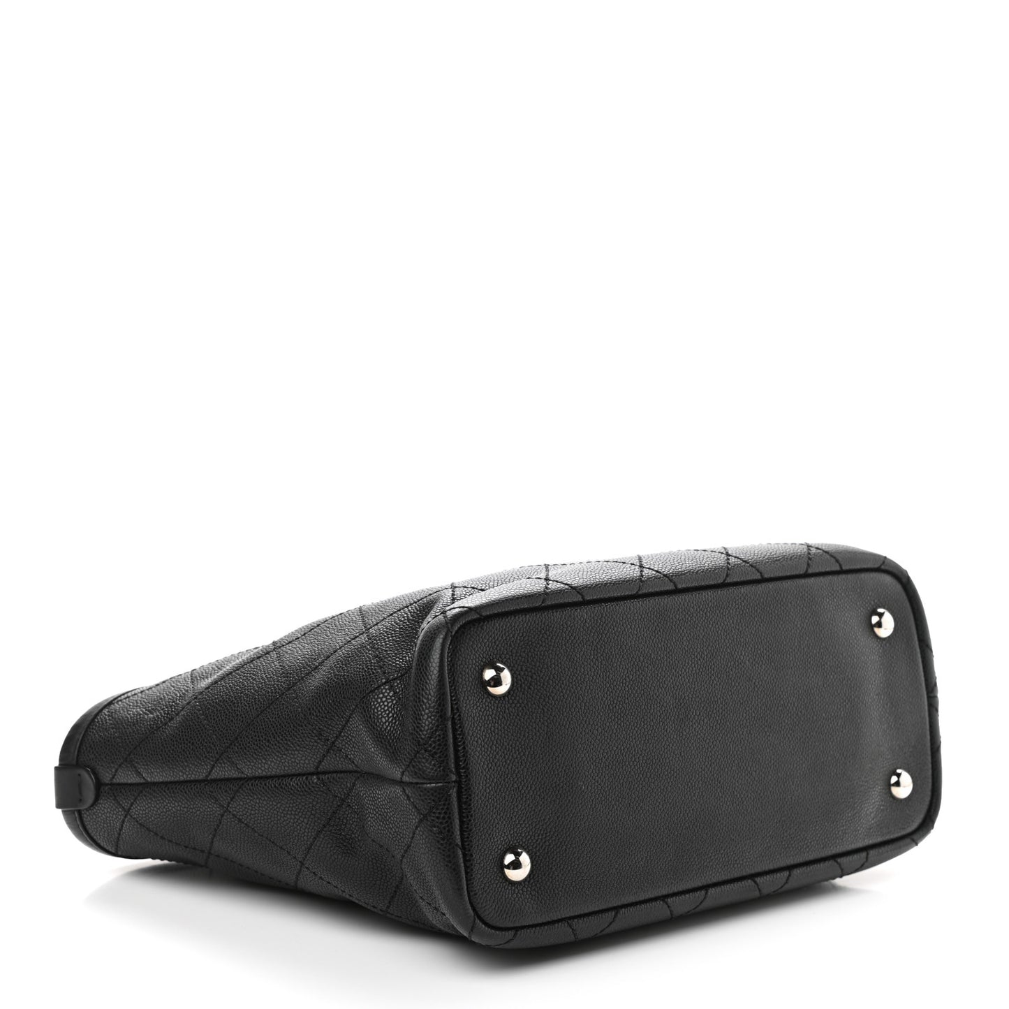 Grained Calfskin Shopping Fever Tote Black