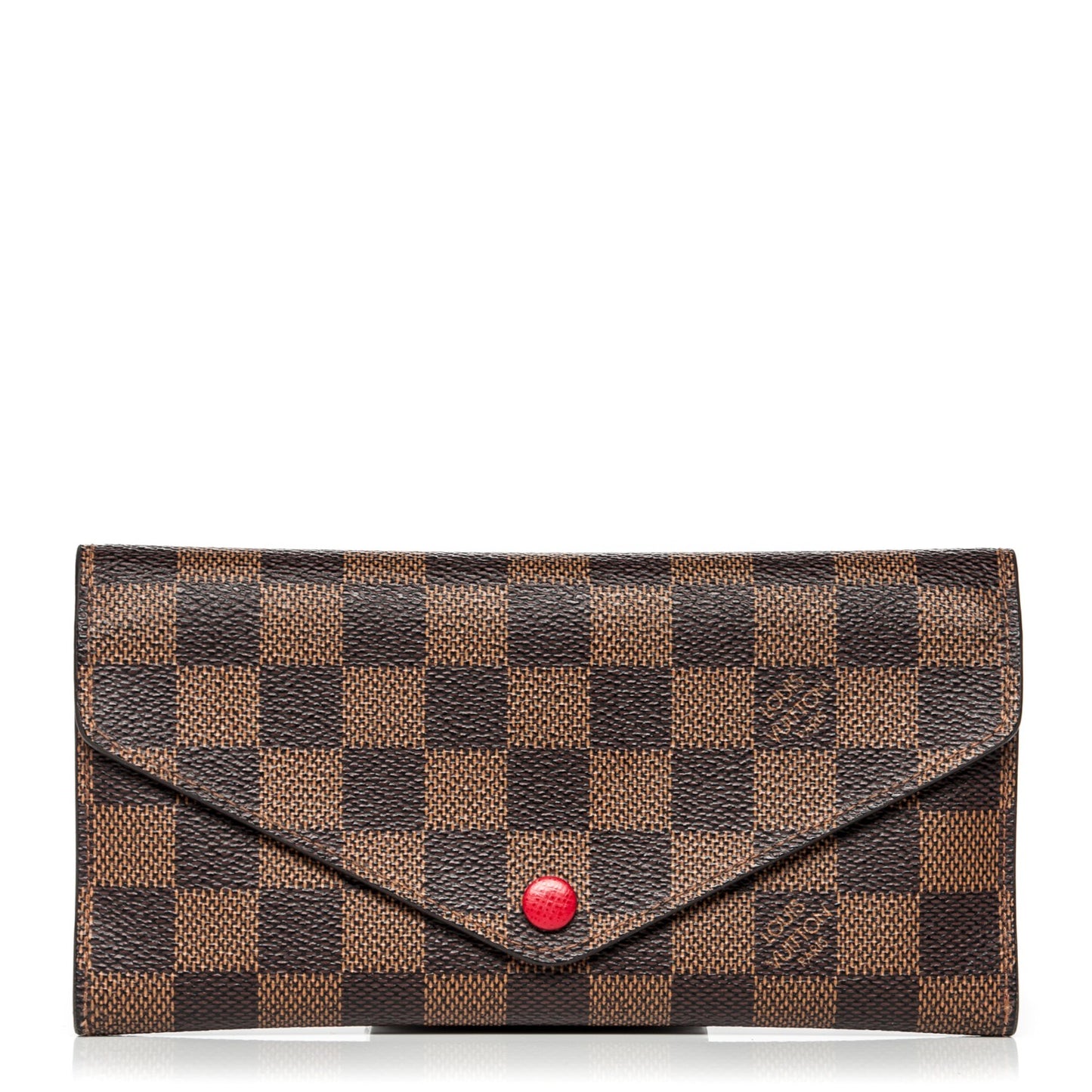 Damier Ebene Josephine Wallet Red
