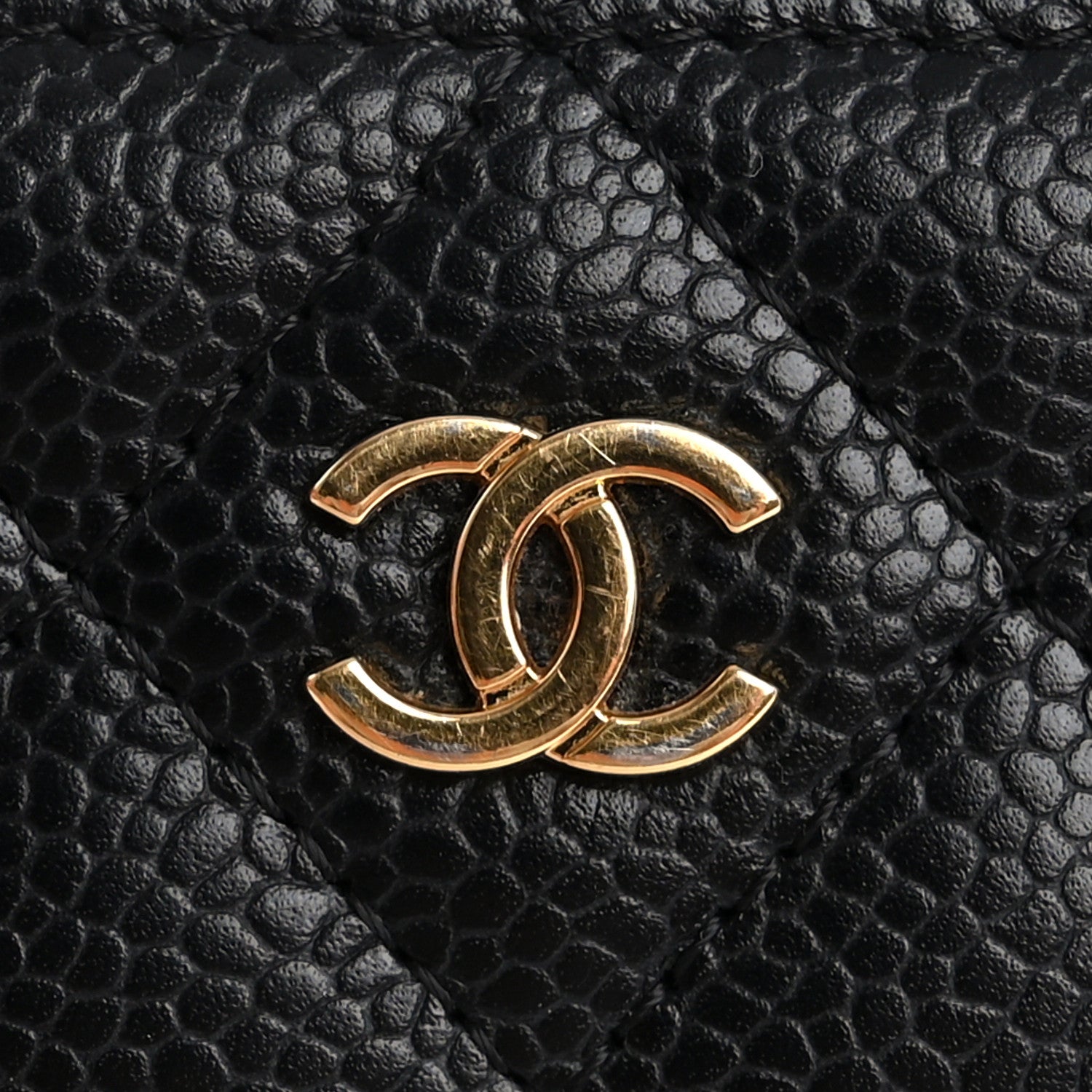 Chanel Caviar Quilted Large Gusset Zip Around Wallet Black 11 of 13