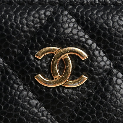 Chanel Caviar Quilted Large Gusset Zip Around Wallet Black 11 of 13