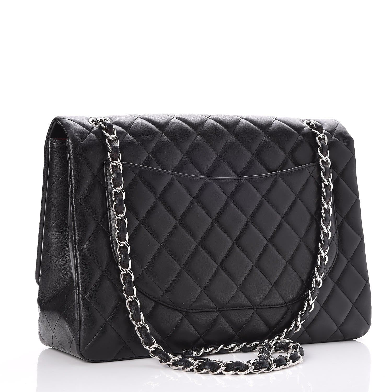 Chanel Lambskin Quilted Maxi Single Flap Black 4 of 9