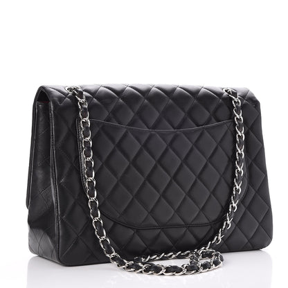 Chanel Lambskin Quilted Maxi Single Flap Black 4 of 9