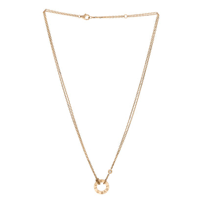 Cartier 18K Yellow Gold 2 Diamond LOVE Necklace 3 of 6
