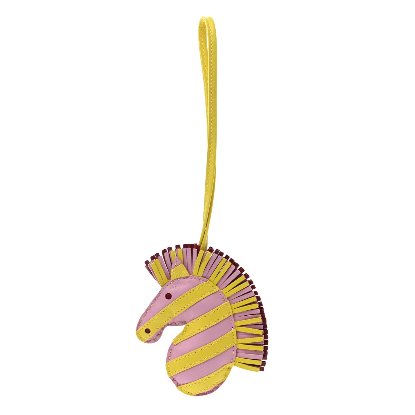 Milo Lambskin Geegee Savannah Bag Charm Mauve Sylvestre Jaune Citron