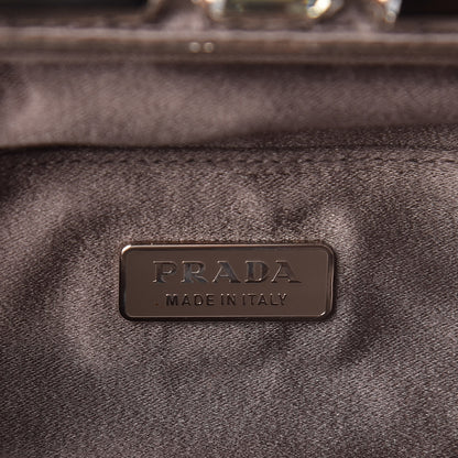 Prada Satin Crystal Clutch Fumo 6 of 8