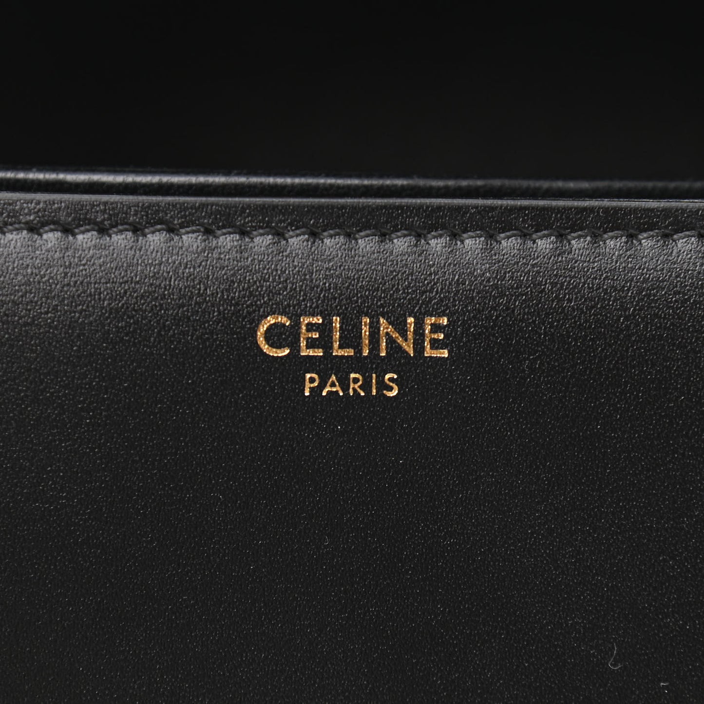 Shiny Calfskin Medium Triomphe Black