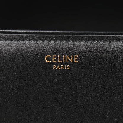 Celine Shiny Calfskin Medium Triomphe Black 7 of 10