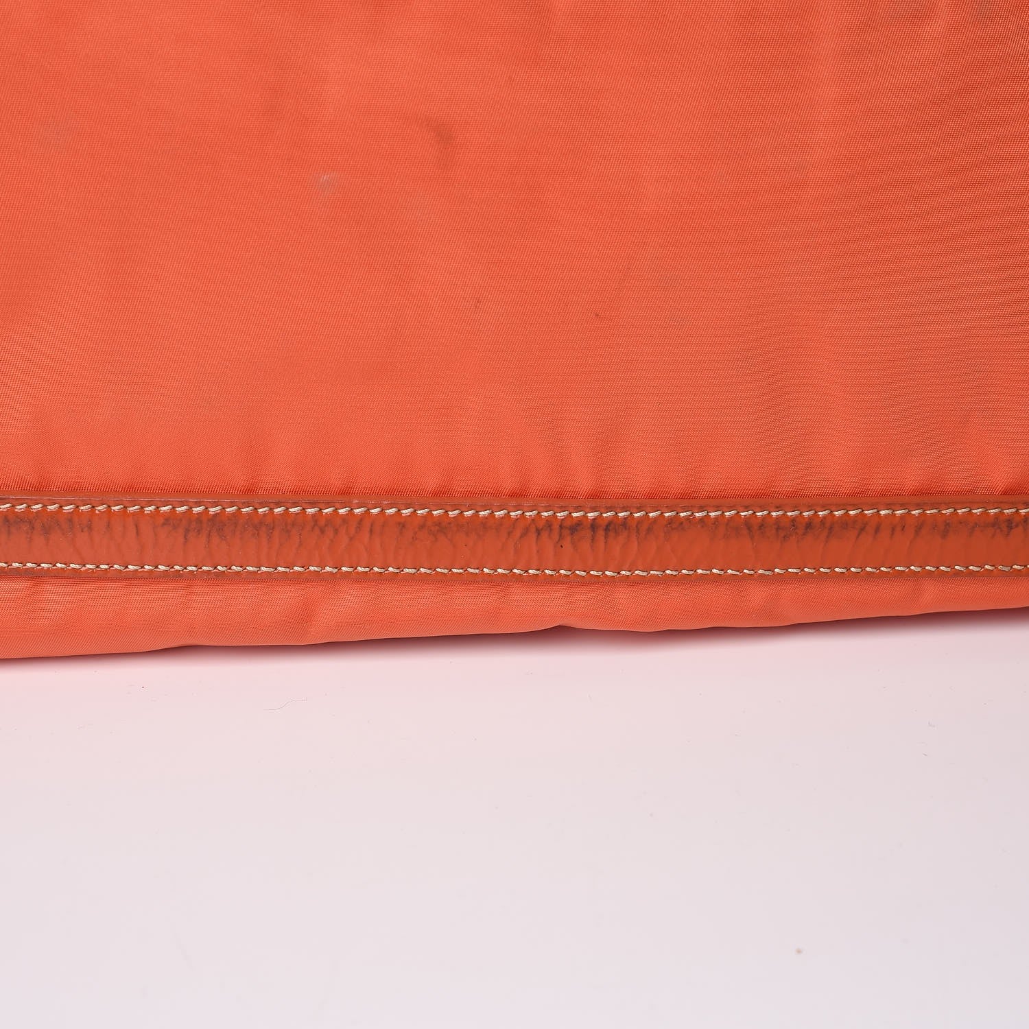Prada Tessuto Nylon Chain Shoulder Bag Orange 11 of 11