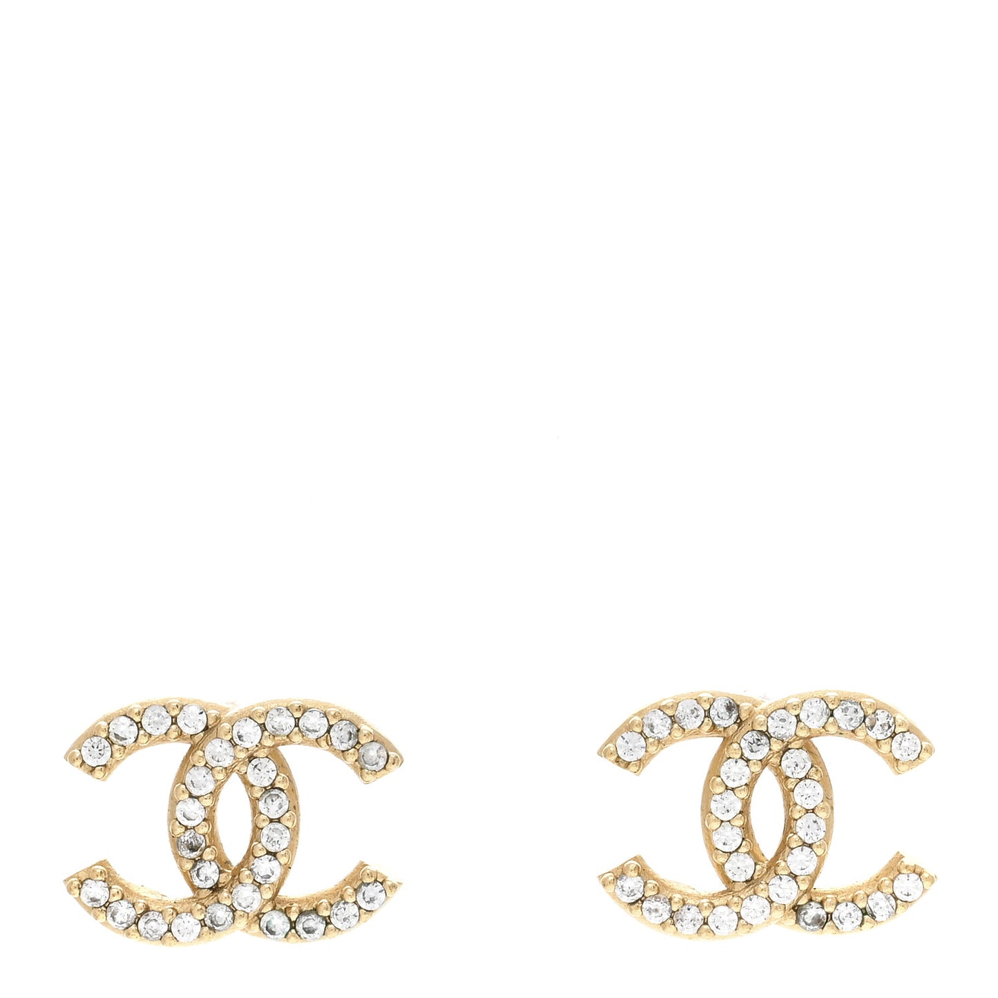 Crystal CC Earrings Gold