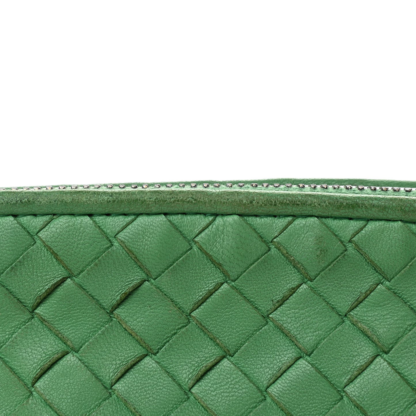 Nappa Intrecciato Nodini Crossbody Messenger Green