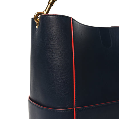 Celine Supersoft Calfskin Sangle Bucket Bag Navy 14 of 14