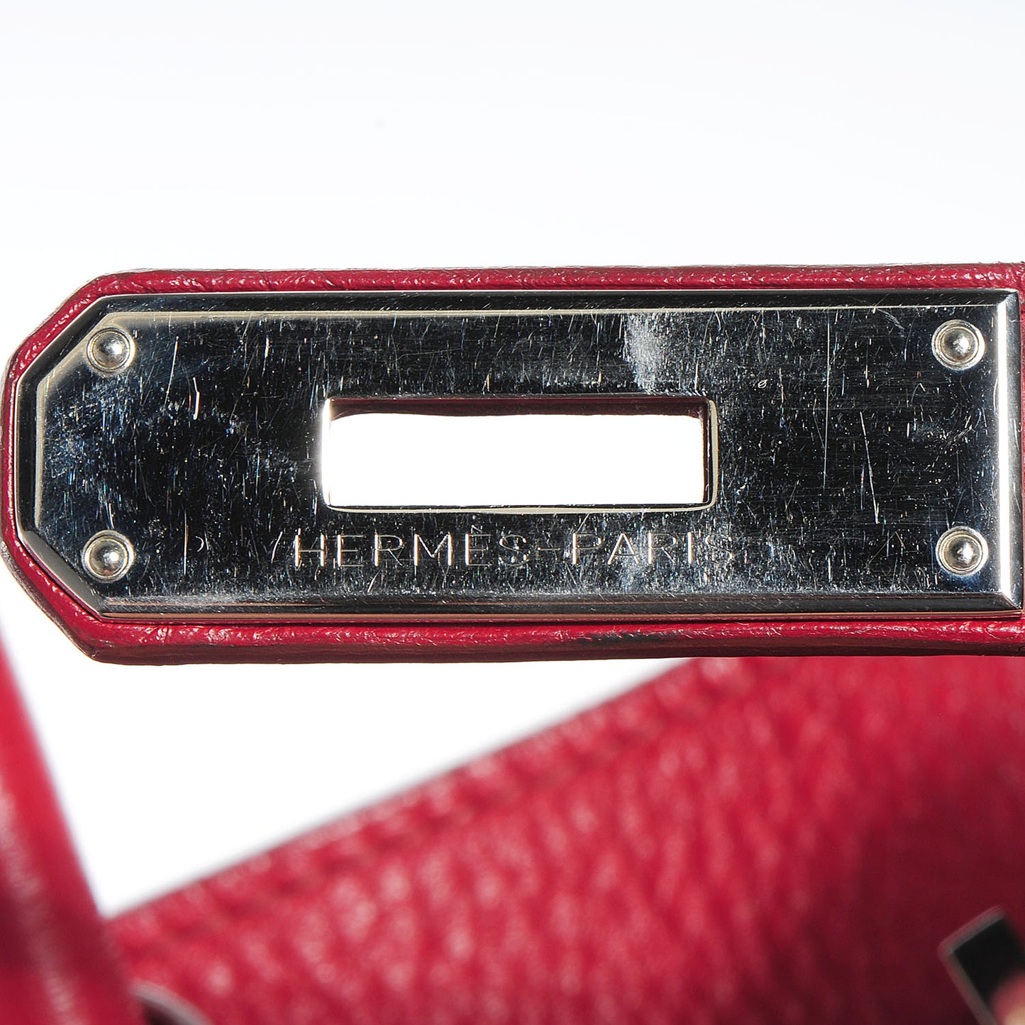 Taurillon Clemence Birkin 40 Rouge Garance