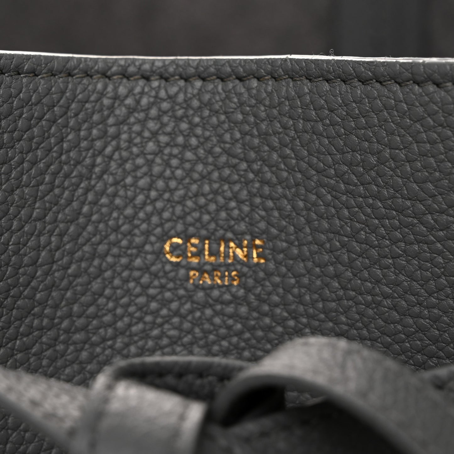 Soft Grained Calfskin Small Belt Cabas Phantom Medium Grey