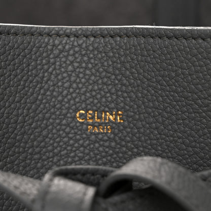Celine Soft Grained Calfskin Small Belt Cabas Phantom Medium Grey 6 of 11