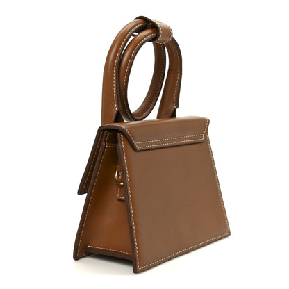Jacquemus Smooth Calfskin Le Chiquito Noeud  Light Brown 3 of 9