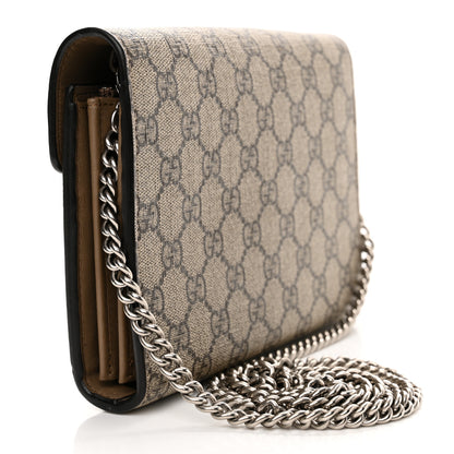 Gucci GG Supreme Monogram Mini Dionysus Chain Wallet Beige Taupe 3 of 15
