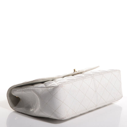 Chanel Patent Quilted Evening Star Jumbo Single Flap White 4 of 7