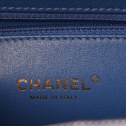 Chanel Caviar Quilted Medium CC Filigree Vanity Case Dark Blue 6 of 10