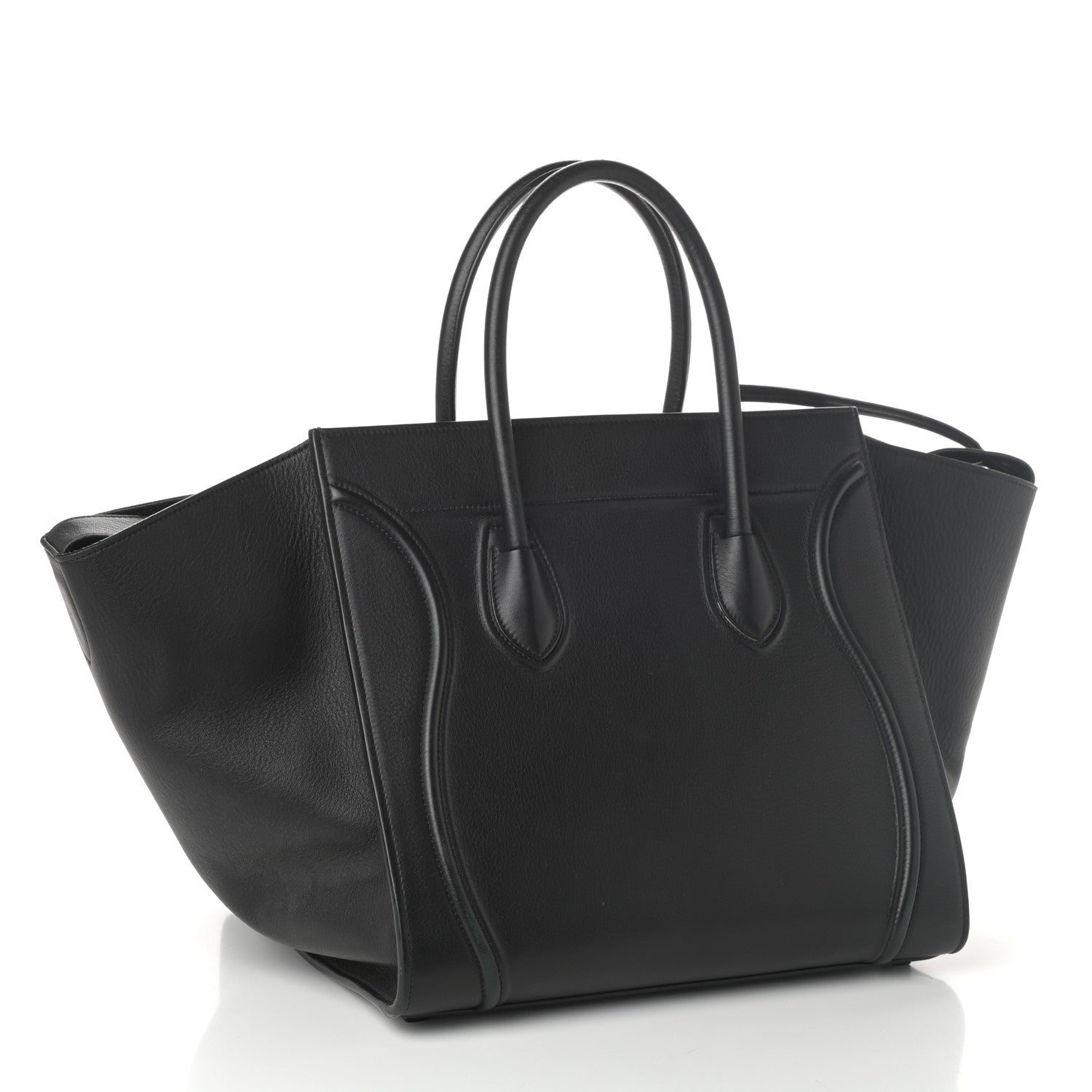 Celine Supple Calfskin Medium Phantom Luggage Black 3 of 9